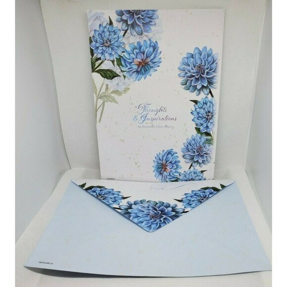 Thoughts & Inspirations On Your Birthday Greeting Card – Blue Floral - Picture 2 of 12